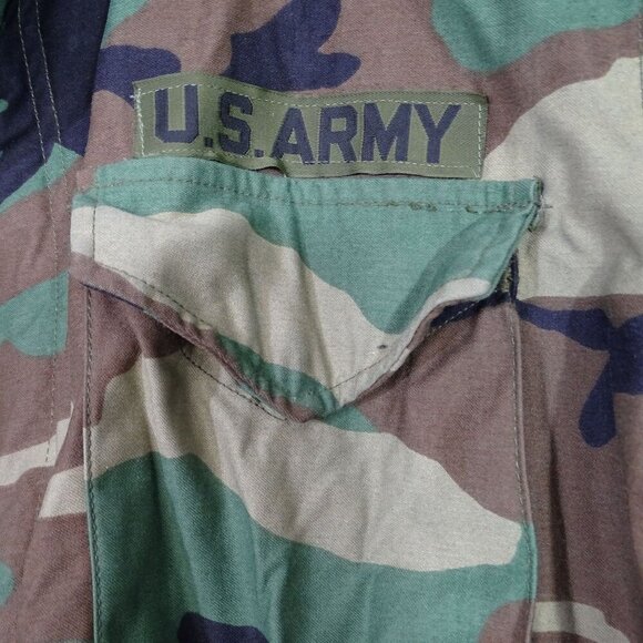Vtg Alpha Industries US Army Camouflage Cold Weather Field Coat Men Size L LONG - Picture 3 of 10